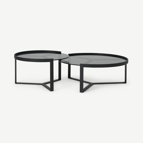 Light & Living Salontafel 'Talca' Set Van 2 Stuks, Antiek Koper+Brons with regard to Koper Coffee Table Set (2-Piece) Black